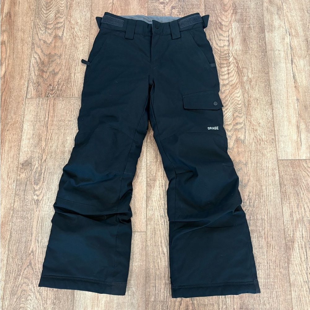 Orage black snow pants kids sz 8